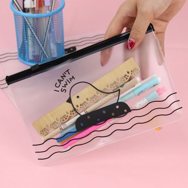 

1pc transparent chicken pencil bag case women makeup holder cosmetic storage case makeup bags pouch toiletry organizer hold