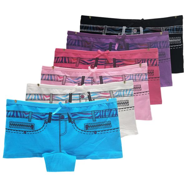 

5 pcs women ladies casual comfortable seamless boxer shorts culotte femme safety panties lingerie underwear boyshort, Black;pink