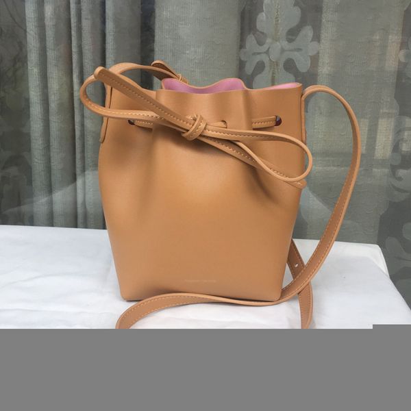 

2017 mini bucket bag mansur women split leather mini shoulder bag lady leather cross bag, hiping