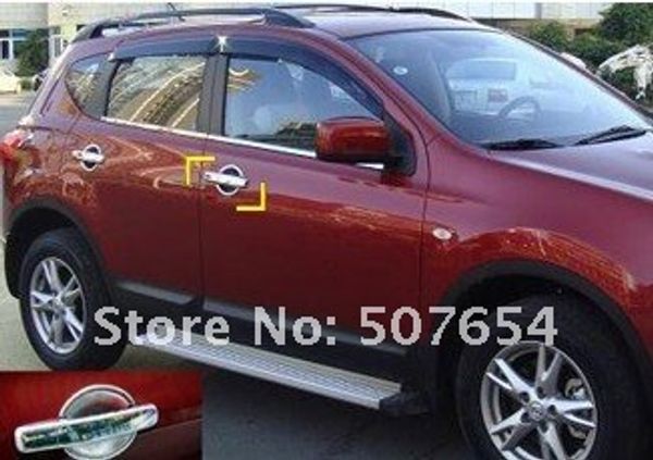 NISSAN Qashqai 2008-2012 için yüksek kaliteli ABS Krom 8pcs araba kapı kolu dekorasyon bekçi kapak + 4 adet kapı kolu dekoratif koruma kase