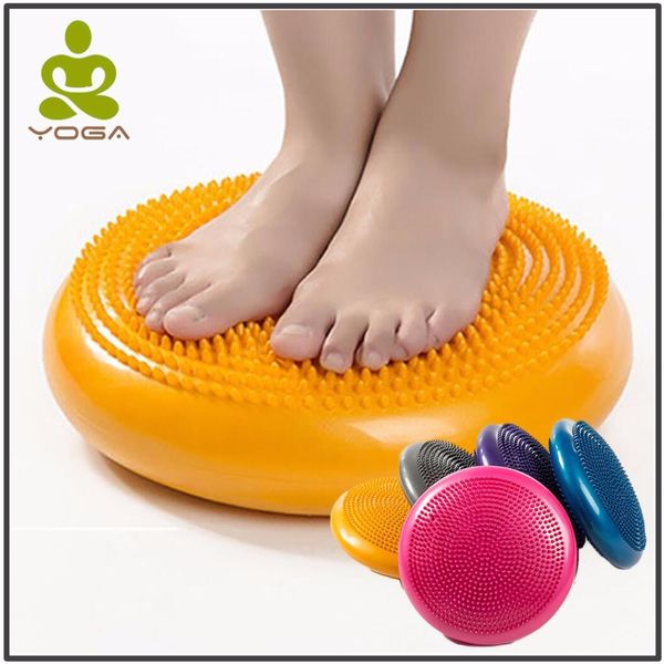 

large size 34cm pvc yoga massage cushion mat balancing wheel cushiest pad riot thickening yoga balancing