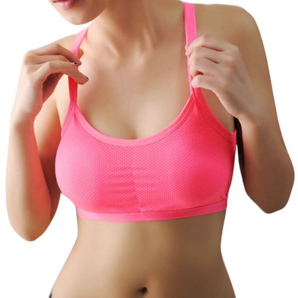 

2020 new women sports yoga shirt bra for running gym padded wireshakeproof underwear push up seamless fitness bras, White;black