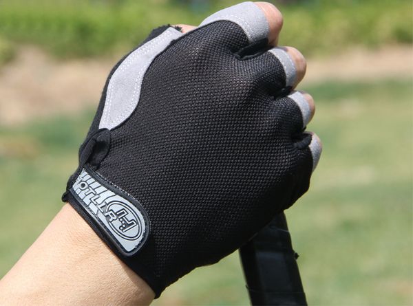 

cycling gloves half finger gel pad bicycle gloves non-slip anti-skid soft breathable lycra guantes ciclismo sports mountain bike gloves, Black