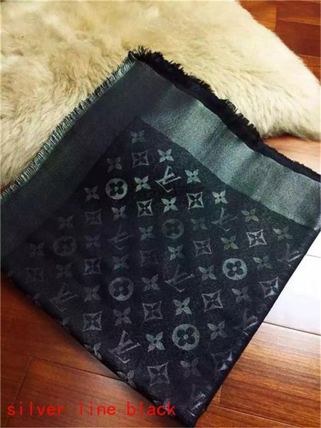 

140cm*140cm women fashion design scarves women winter wool silk cashmere with silve thread scarf thick warm square scarf, Blue;gray