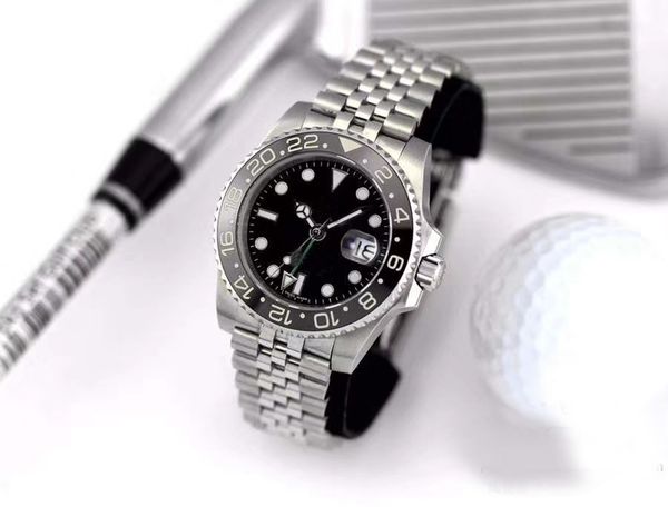 

watch men gmt quality movement 2813 316 style bezel sapphire crystal cermic automatic stainless band new shipping hkpost mhhif, Slivery;brown