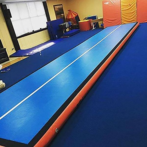 

inflatable air tumbling track traning mat gymnastics cheerleading landing mats gym for training 10x2x0.2m come a pump