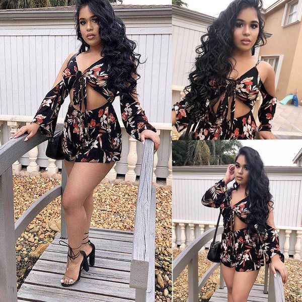 

party jumpsuit sleeveless short jumpsuit floral rompers womens playsuits romper f2918 overalls for women summer, Black;white