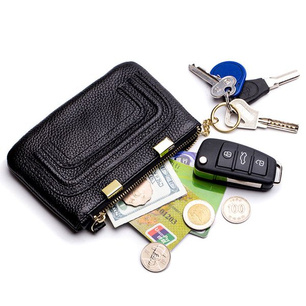 

new candy colors layer cow leather small women coin purse mini change purses card bags real cow skin made, Red;black