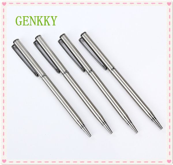 

2pcs genkky metal pen ball pen international universal refills can be replaced at any time is the school office supplies, Blue;orange