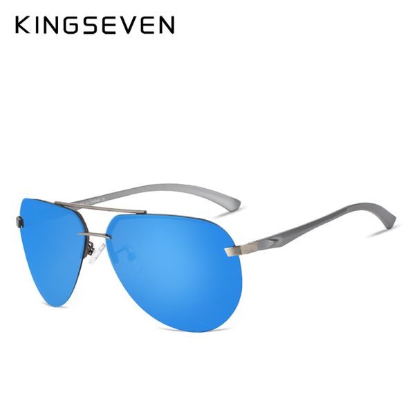 

kingseven aluminum magnesium hd polarized aviation sunglasses women men driving sun glasses vintage, White;black