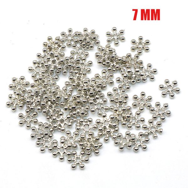 

7mm free shipping jewelry accessories snow cracked shape alloy loose spacer charms for jewelry making diy