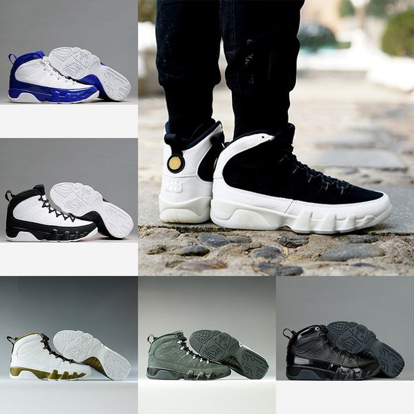

2018 mens new designer bred la 9 basketball shoes men sport anthracite black white space jam the spirit tour yellow sneakers, White;red