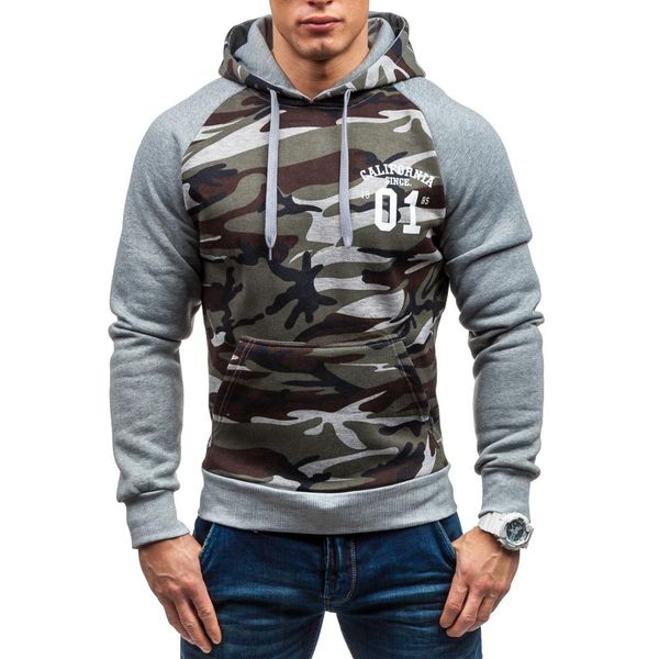 

geek new men's fashion long sleeve hoodie, Tan;black