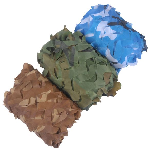 

simple 1.5m*2.5m woodland blue green desert camouflage nets camo neing without edge binding and mesh net sun shelter car cover