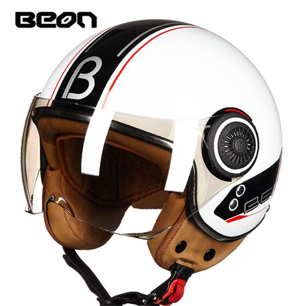 

beon motorcycle helmet chopper 3/4 open face vintage helmet moto casque casco motocicleta capacete moon retro helmets