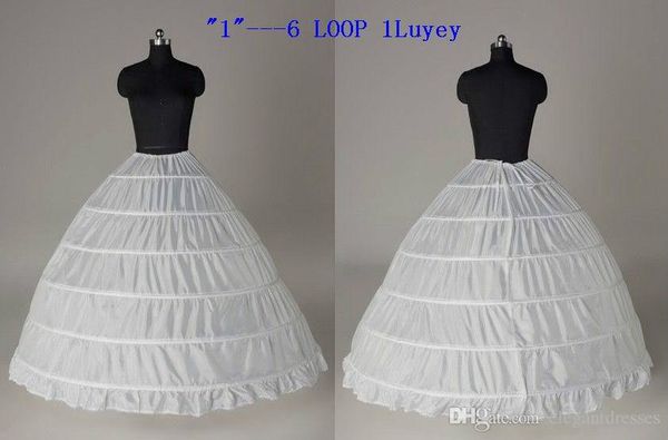 

новый стиль 2020 на складе плюс размер бальных 6 обруча свадебного petticoat crinoline underskirt свадебных подъюбник, White
