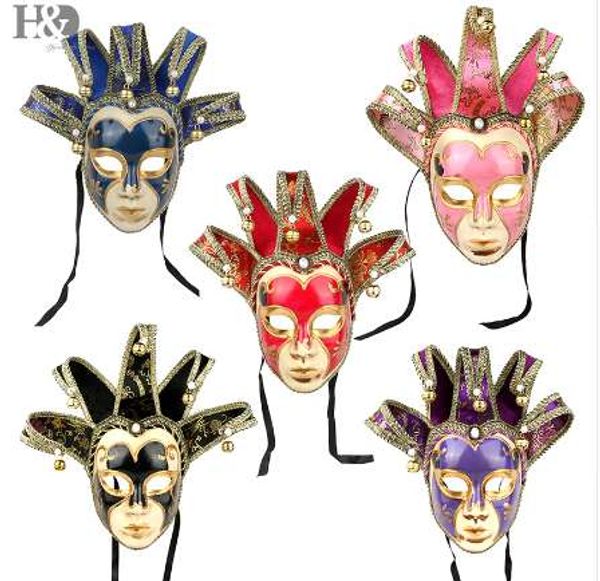 HD 5 estilos Vintage Venetian Masquerade Masquerade Máscara Halloween Cosplay Máscara para Festa / Bola Prom / Mardi Gras / Casamento / Decoração de Parede