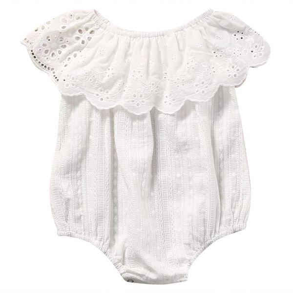 

soft cotton newborn baby girl romper clothes white lace playsuit jumpsuit outfit summer bebes cute sunsuit 0-24m, Blue