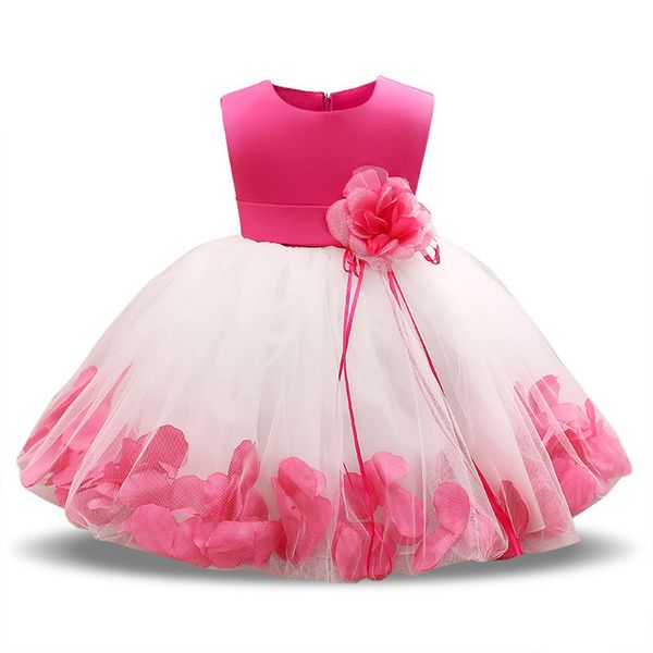 

my baby girl dress 1 year birthday dress for girl christening gown baptism infant flower dresses newborn gift vestido infantil, White