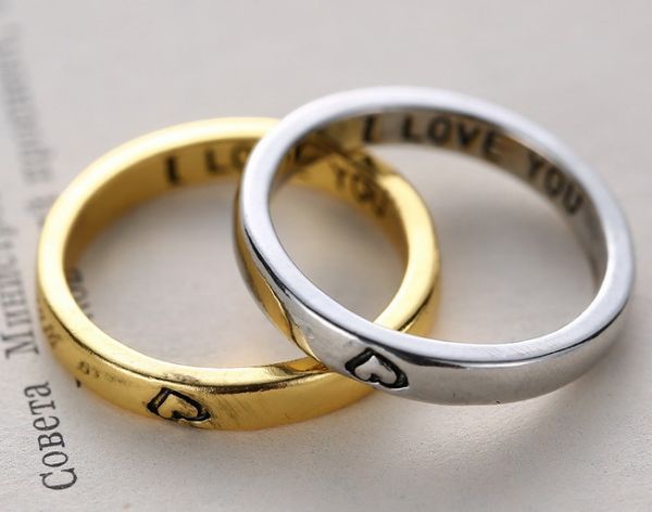 

день святого валентина ювелирные изделия торговля производители оптовая любовь пара кольцо мода, Silver