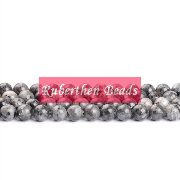 NB0043 Na Venda Cinza Larvikite Beads Jóias DIY Acessório Alta Quantidade de Pedra Solta Rodada Beads para Fazer Jóias