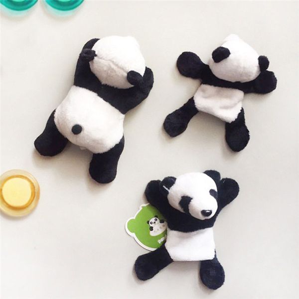 

1pc cute soft plush panda fridge magnet refrigerator sticker gift souvenir decor toilet bathroom decoration