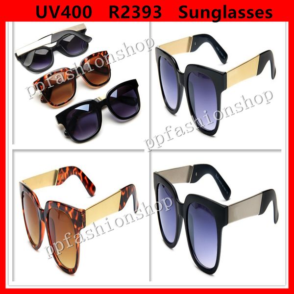 

2393 brand sunglasses men women fashion sun glasses retro glasses brand design round frame uv400 goggle fashion glasses, White;black