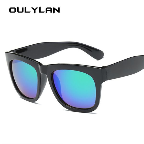 

oulylan oversized sunglasses men retro big frame sun glasses women designer sunglasses vintage mirror reflection shades eyewear, White;black