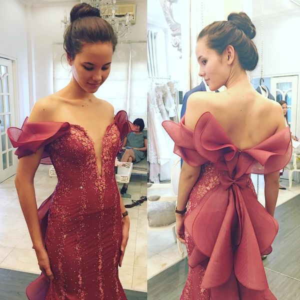 

шинни блестки красные вечерние платья pageant платья цветы лук с спины плечи женщины повседневные платья red carpet dress, Black;red