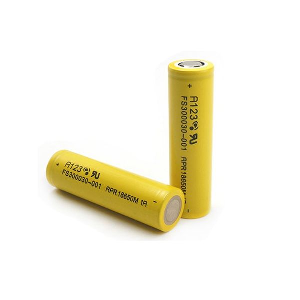 

authentic high power lifepo4 18650 lithium ion battery deep cycle battery a123 apr18650m1a 3.3v 1100mah 30a discharge