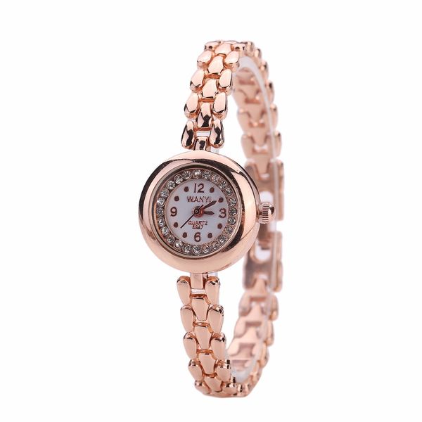

luxury rhinestone bracelet watch rose gold color ladies fashion wedding quartz wristwatches women dress watches relogio, Slivery;brown