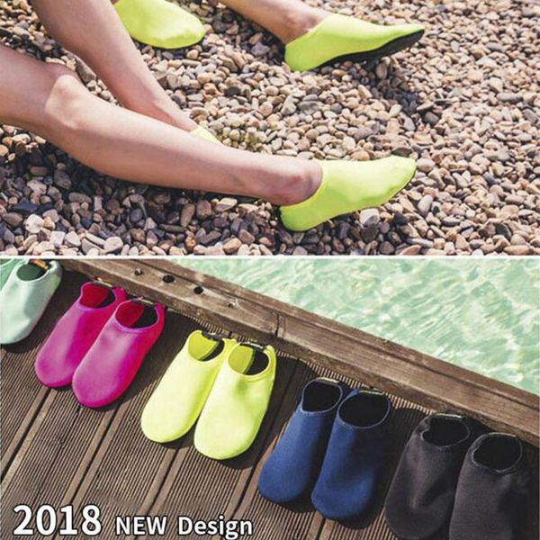 

kids,womens and mens classic barefoot water sports skin shoes aqua socks for beach swim surf yoga exercise 2018 good