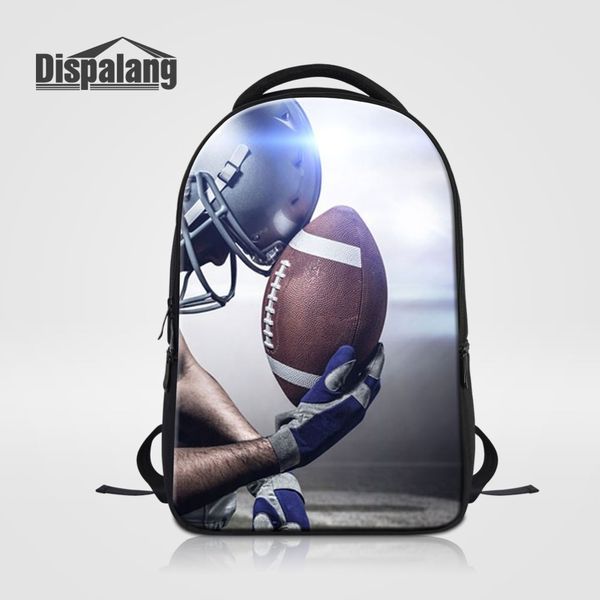 

rugbayball footballs printing lapbackpacks for college students large capacity school bag men's cool travel bagpack rucksack