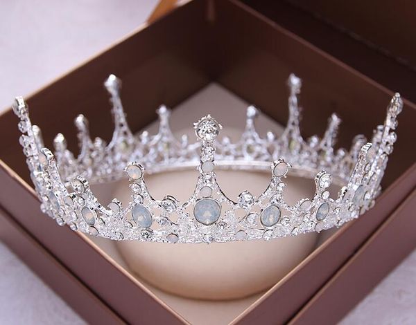 

inexpensive stunning bridal headpieces wedding accessories fairy princess bride crown gorgeous crystals crowns tiaras for weddings, Silver