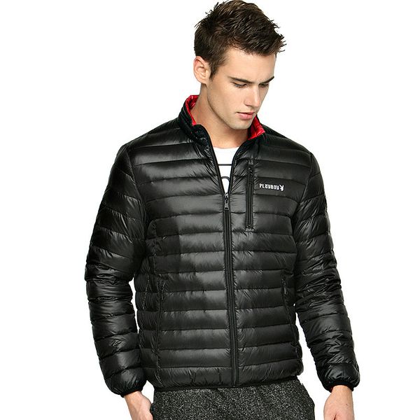 

2018 winter duck down jacket ultra light men 90% jacket waterproof down parkas fashion men's collar xd628, Black