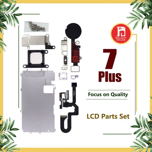 

For iphone 7 Plus LCD Repair Parts Metal Plate Kit Front Camera Screws Earpiece Home Button Parts Set 5.5"