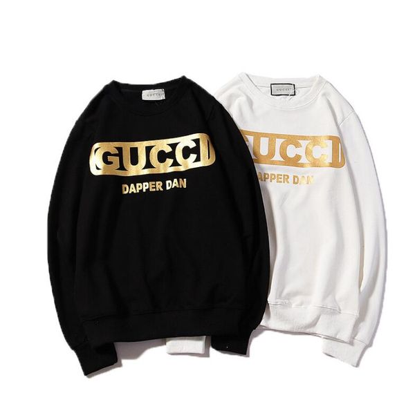 

мужская дизайнерская одежда страх Божий Белый позолоченный Письмо печати толстовки СУПР шею хип-хоп мужчины и женщины спортивный костюм