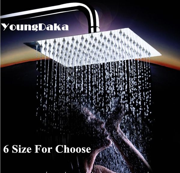 

12/10/8/6/4 inch pressurized water saving rainfall shower heads,stainless steel chrome bathroom round&square showerhead and arm