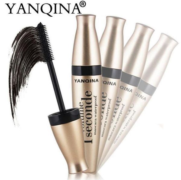 

yanqina black eye long eyelash silicone brush curving lengthening mascara waterproof