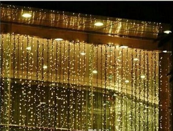 1000 светодиодные фонари лампы 10 м*3 м занавес огни, рождественские украшения огни, Флэш цветные Фея свадебные украшения светодиодные полосы LightAC.110V-250V