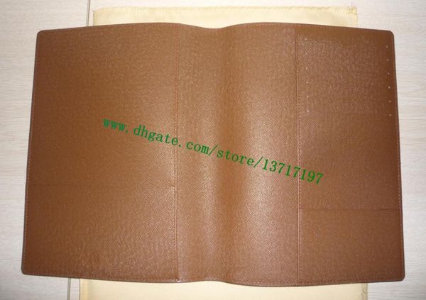 

25*18cm desk coated canvas brown grade calf real r20100 agenda leather cover sbrsn