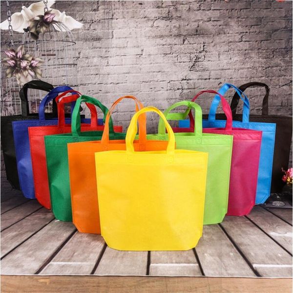 

shopping bag non-woven tote pack takeaway packaging pouch gift clothing storage market beach holiday laundry bags