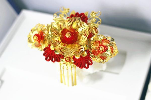 

2018 новый головной убор невесты красный головной убор, Silver