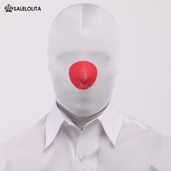 

christmas carnivale funny clown hood lycra spandex hoods cosplay, Black
