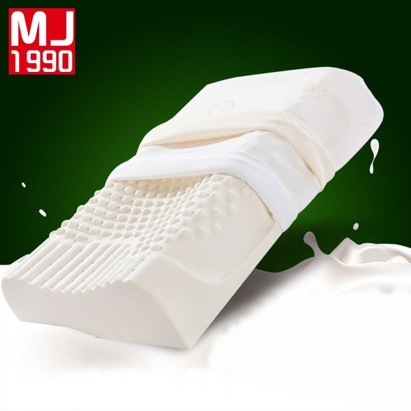 

thailand import natural latex cervical vertebrae health care orthopedic massage latex pillow memory foam pillow case core