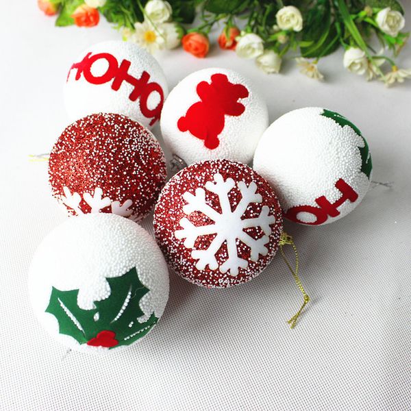 

9 balls/lot 8cm christmas decoration foam ball white craft balls christmas tree decor diy party decorative new year kids gifts