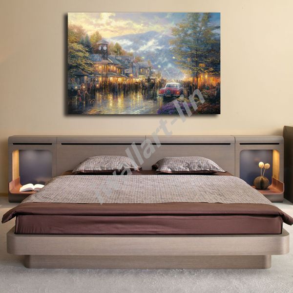 2019 Thomas Kinkade Mountain Memories Poster Canvas Painting Oil Framed Wall Art Print Pictures For Living Room Home Decoracion From Iwallart 6 62