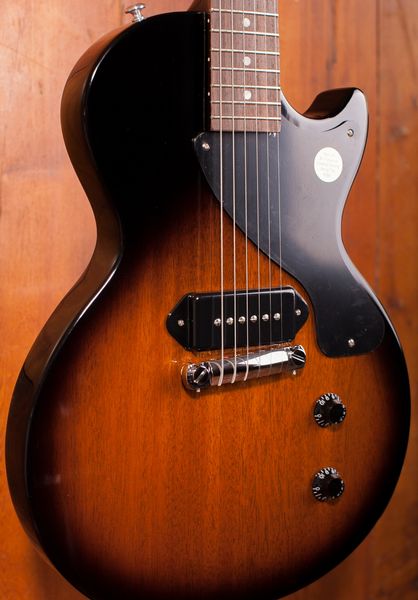 Custom 1959 Junior Tobacco Sunburst Chitarra elettrica Single P 90 Pickup Dog Ear, Wrap Arround, Vintage Tunners