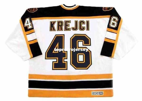 

wholesale mens david krejci boston bruins 2006 ccm vintage away retro hockey jersey, Black;red