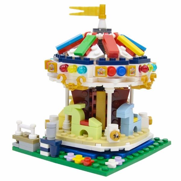 

assembling amusement park merry-go-round toy building blocks assembling amusement park merry-go-round toy building blocks